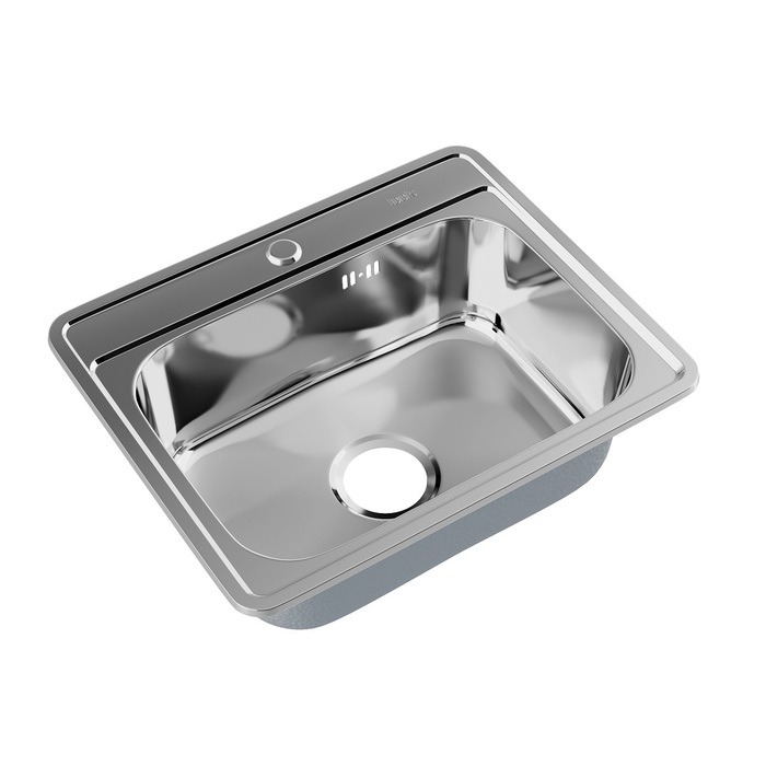 картинка Мойка IDDIS Basic 530*430 нержавеющая сталь, полированная, BAS53P0i77 от магазина Ваша Сантехника