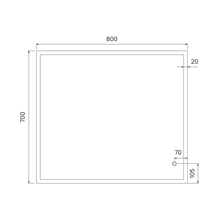 картинка Зеркало IDDIS Brick 80, BRI8000i98 от магазина Ваша Сантехника